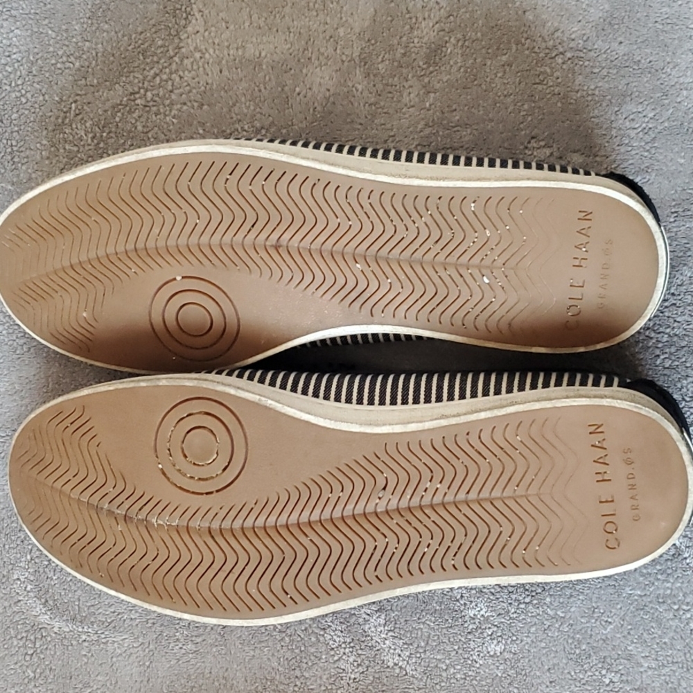 Cole Haan Boat Shoes ⛵ white and navy blue striped - Picture 3 of 6